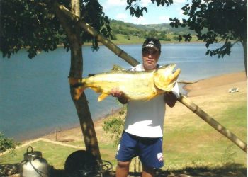 Dourado de quase 20kg é pescado no lago em Marcelino Ramos