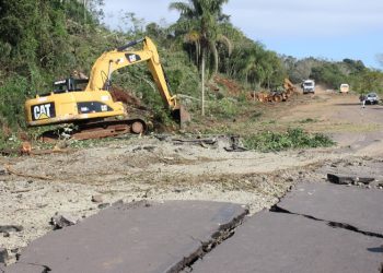 Prefeituras e DNIT unem forças para agilizar abertura de desvio na BR-153 em Marcelino