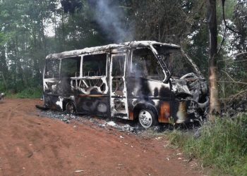 Ônibus é incendiado no interior de Viadutos