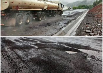 Empresa que executou obra na BR-153 é notificada pelo DNIT para refazer pavimento que está se desmanchando