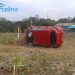 Motorista perde controle em curva e capota veículo em Marcelino Ramos