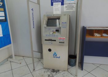 Caixa eletrônico do Banrisul é arrombado em Machadinho