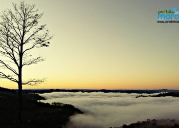 Nevoeiro proporciona espetáculo da natureza em Marcelino