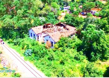 Drones registram imagens das ruínas do “Pernoite” no distrito de Uruguai