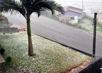 Chuva de granizo atinge Alto Bela Vista
