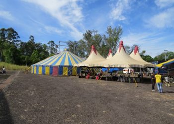 Circo do trapalhão Dedé Santana se instala no Santuário em Marcelino Ramos
