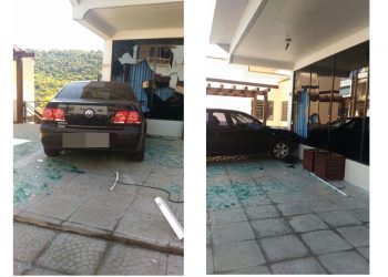 Motorista sofre mal súbito e carro atinge prédio em Marcelino