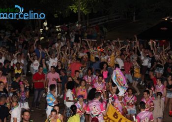 Foliões fazem a festa na noite deste sábado no Carnaval das Águas