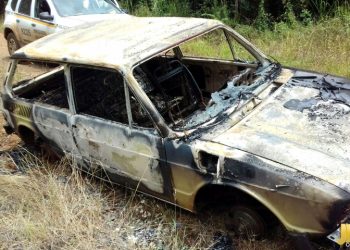 Veículo é encontrado incendiado no interior de Marcelino Ramos