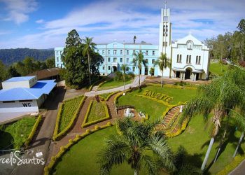 Drone registra imagem do Santuário de Nossa Senhora da Salette em Marcelino Ramos