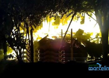 Fogo destrói casa no interior de Marcelino Ramos