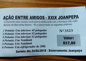 Veja quem ganhou os prêmios da RIFA da JOANPEPA