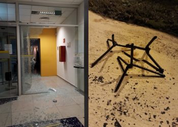 Ladrões arrombam agência bancária em Maximiliano de Almeida