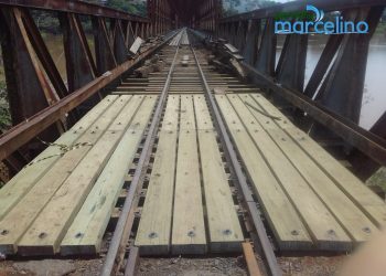 Veja como está a obra na Ponte Rodoferroviária de Marcelino Ramos