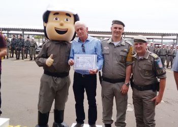 Empresário marcelinense recebe homenagem do comando Rodoviário da Brigada Militar em Erechim