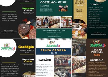 Confira TODOS OS CARDÁPIOS da JOANPEPA 2019