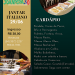 Cardápio do Jantar Italiano do sábado, dia 29