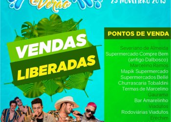 Liberada venda de ingressos para a Abertura da Temporada de Verão nas Termas de Marcelino Ramos