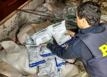 Caminhão com placas de Marcelino Ramos é interceptado pela PRF em Dourados com quase 1 tonelada de agrotóxicos contrabandeado