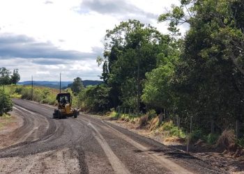 Obra de pavimentação entre Piratuba e a Usina de Machadinho já é realidade
