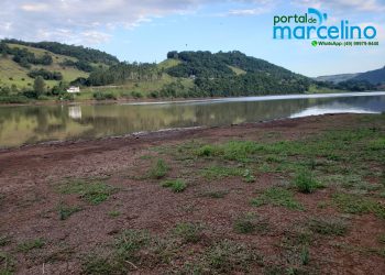 Nível do reservatória da Usina de Itá em Marcelino Ramos reflete situação da estiagem na região