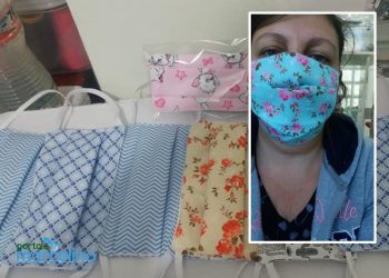 Manicure de Marcelino Ramos entra na luta contra o CORONAVÍRUS e faz 1.000 máscaras para doação