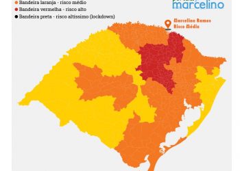 Governo do RS classifica Marcelino como ‘bandeira laranja’ de risco da covid-19
