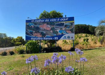 ASCOBOL revitaliza outdoor no trevo de acesso a Marcelino Ramos