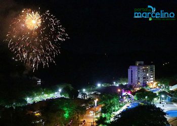 Veja como foi o show de fogos na virada de ano nas Termas de Marcelino