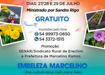 Inscrições abertas para Curso de Jardinagem em Marcelino Ramos