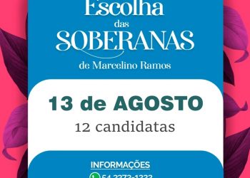 Concurso que vai eleger as soberanas de Marcelino Ramos terá 12 candidatas