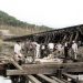 Foto histórica mostra que mergulhadores foram usados na construção da ponte
